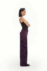 Satin Cargo Trousers