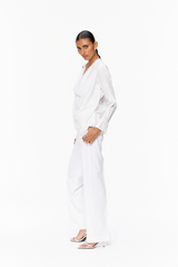 Draped Satin Blouse