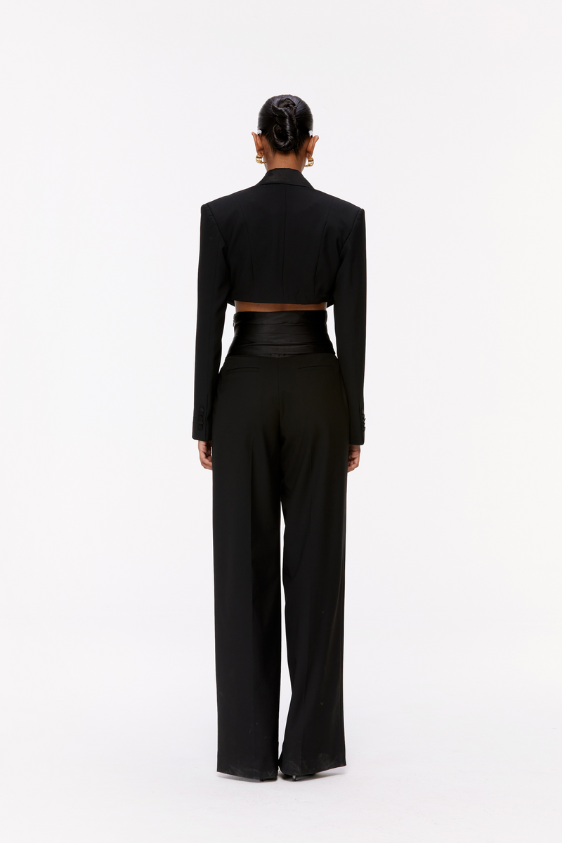 Cropped Tuxedo Blazer