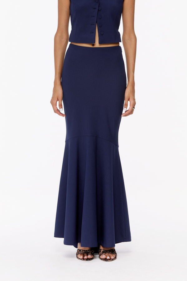 Fluted Maxi Skirt