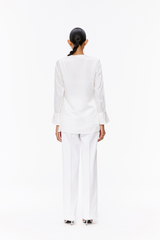 Draped Satin Blouse