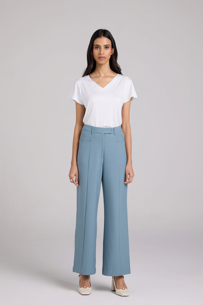 Panelled Straight Trousers