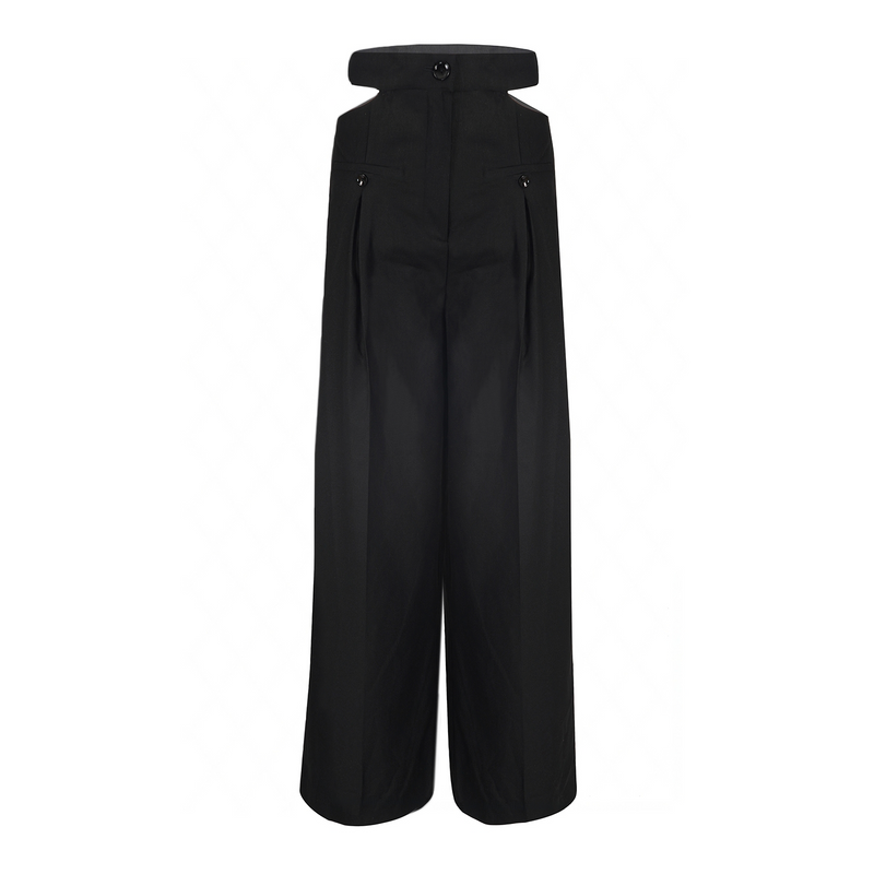 Wide Leg Cut-out Trousers