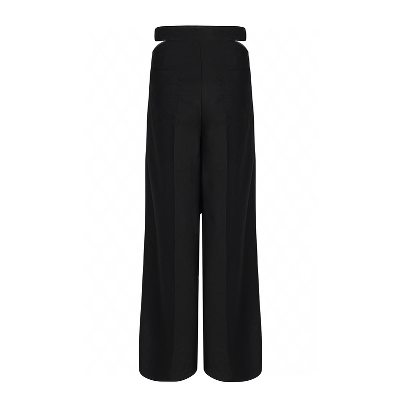 Wide Leg Cut-out Trousers