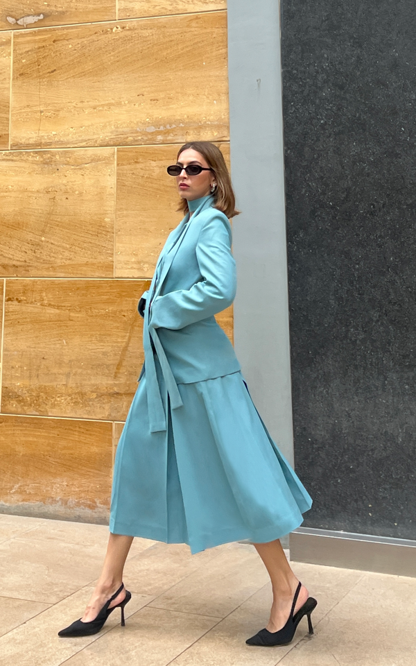 Pleated Midi Skirt