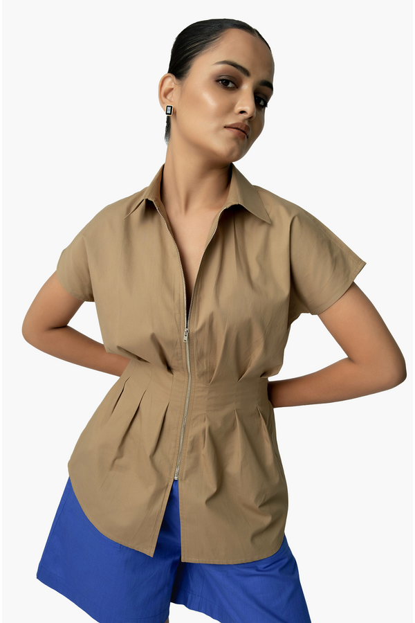 Hourglass Zip-up Shirt