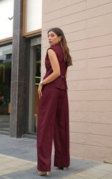 Wide-Leg Tailored Trousers