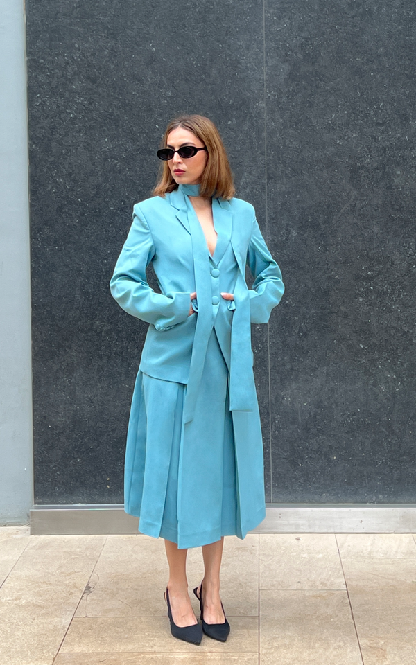 Alpine Blue Skirt Suit