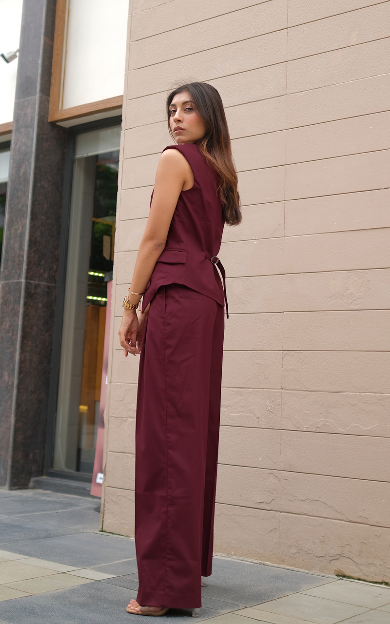 Wide-Leg Tailored Trousers