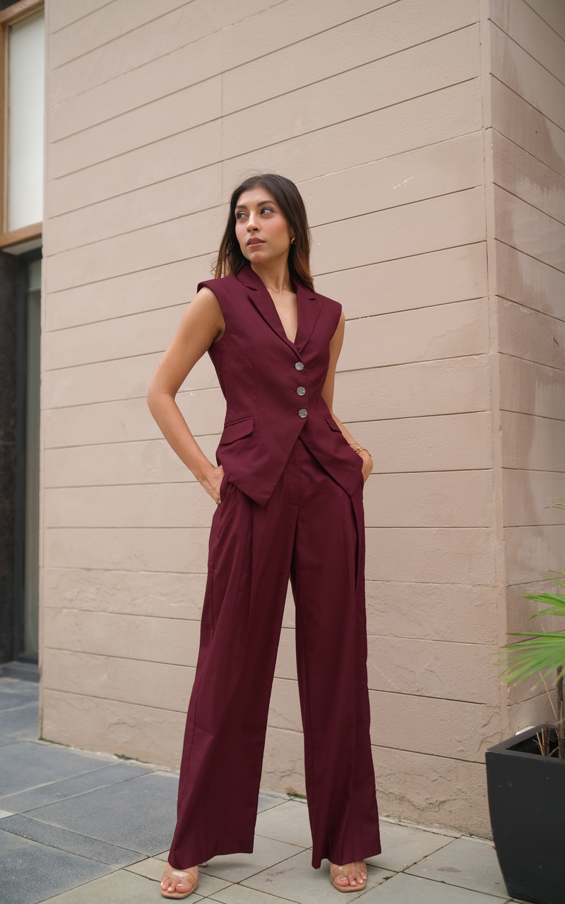 Wide-Leg Tailored Trousers