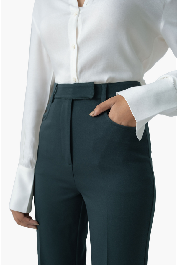 Hi-rise Flared Trousers