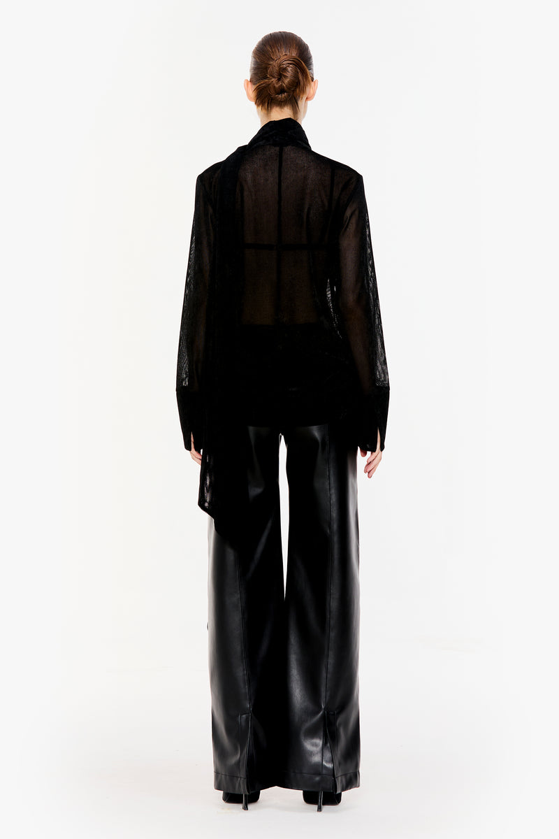 Scarf-Neck Blouse