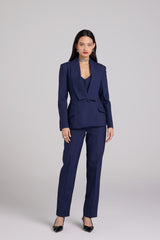 Indigo Pinstripe 3 Piece Suit