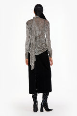 Scarf-Neck Blouse