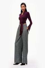 Wide-Leg Wool Trousers