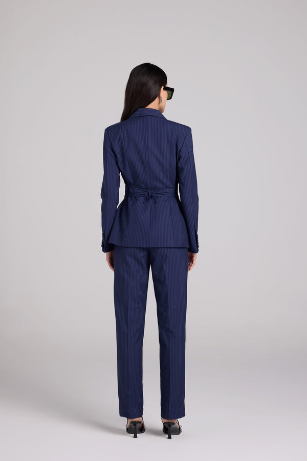 Indigo Pinstripe Tailored Suit