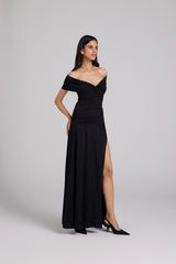 Draped Maxi Skirt