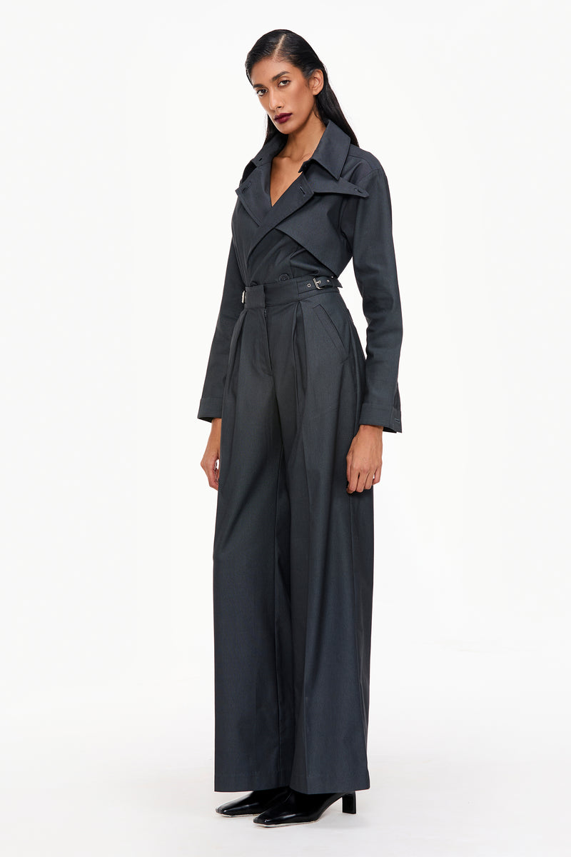 Trench Shacket Set