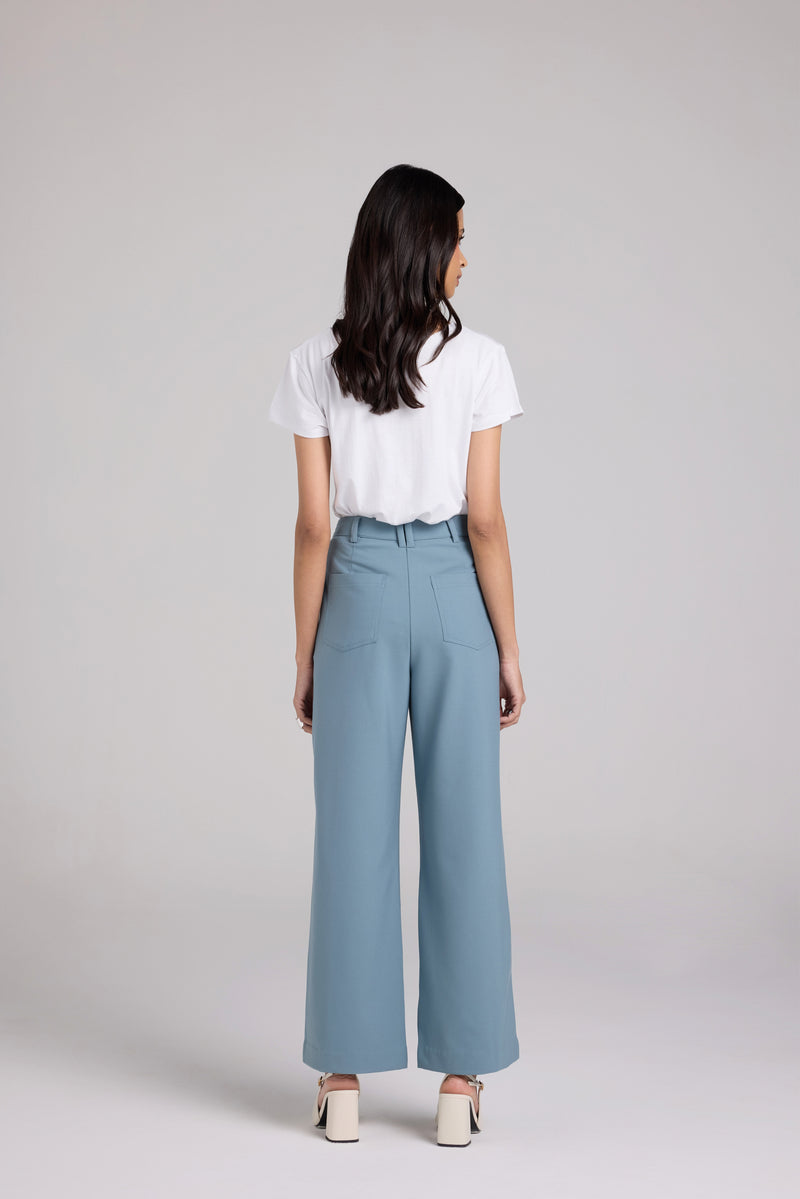 Panelled Straight Trousers