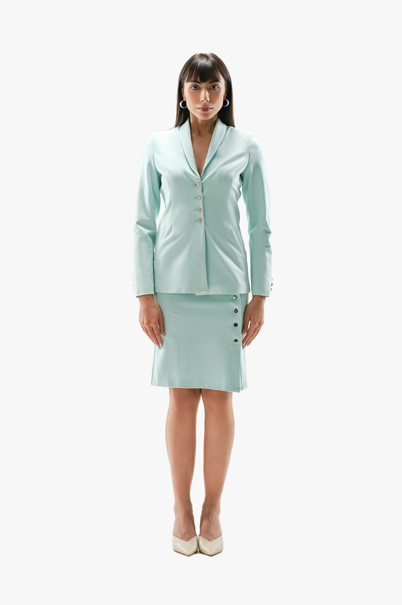 Slim Ponte Skirt Suit