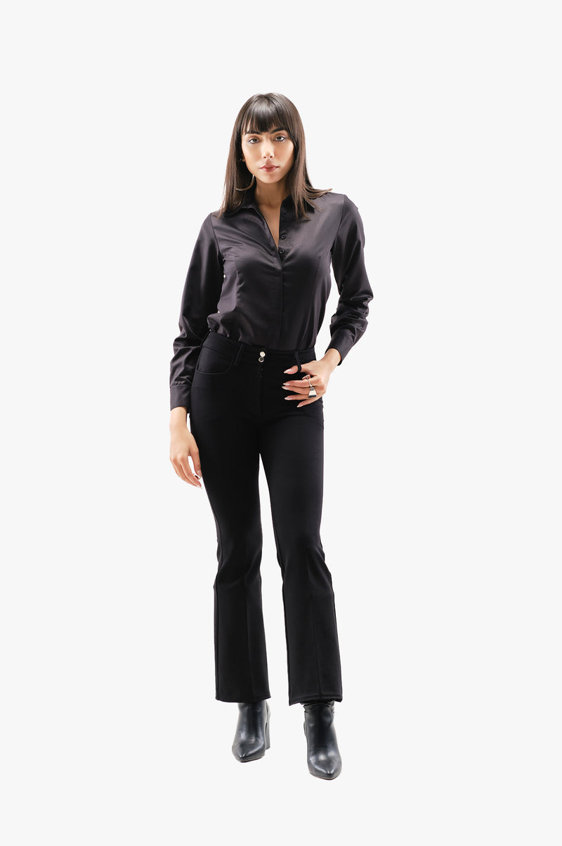 Flared Ponte Trousers