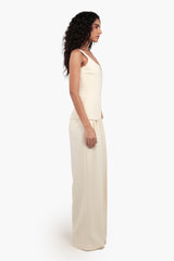 Wide-Leg Pleated Trousers