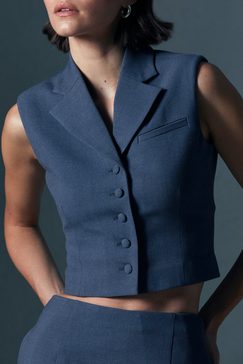 Button-up Tailored Waistcoat