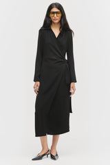 Collared Wrap Dress