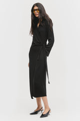 Collared Wrap Dress
