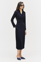 Collared Wrap Dress