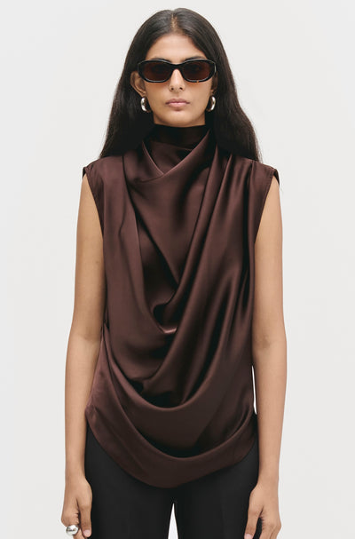 Draped Cowl Blouse