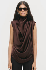Draped Cowl Blouse