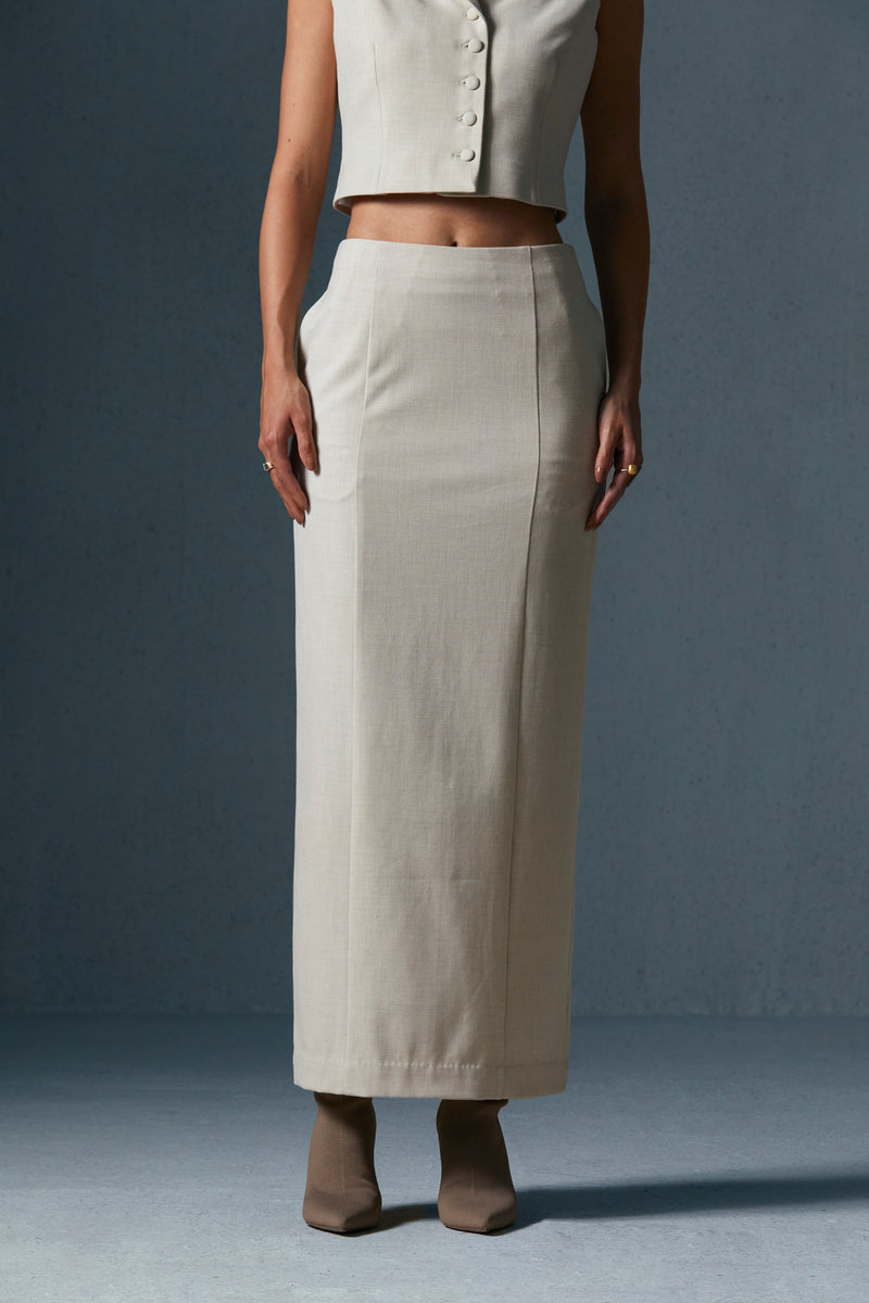 Tailored Column Skirt