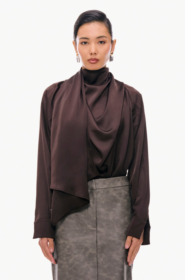 Draped Scarf Top