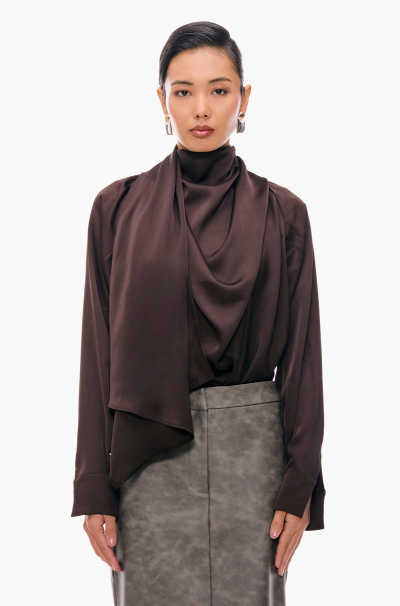 Draped Scarf Top