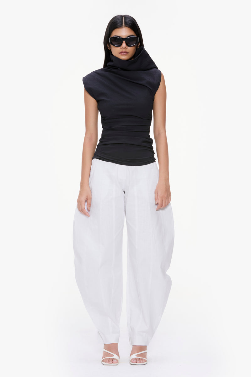 Asymmetrical Pleated Top