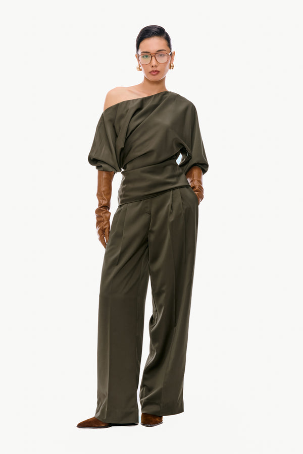 Draped Off-Shoulder Blouse