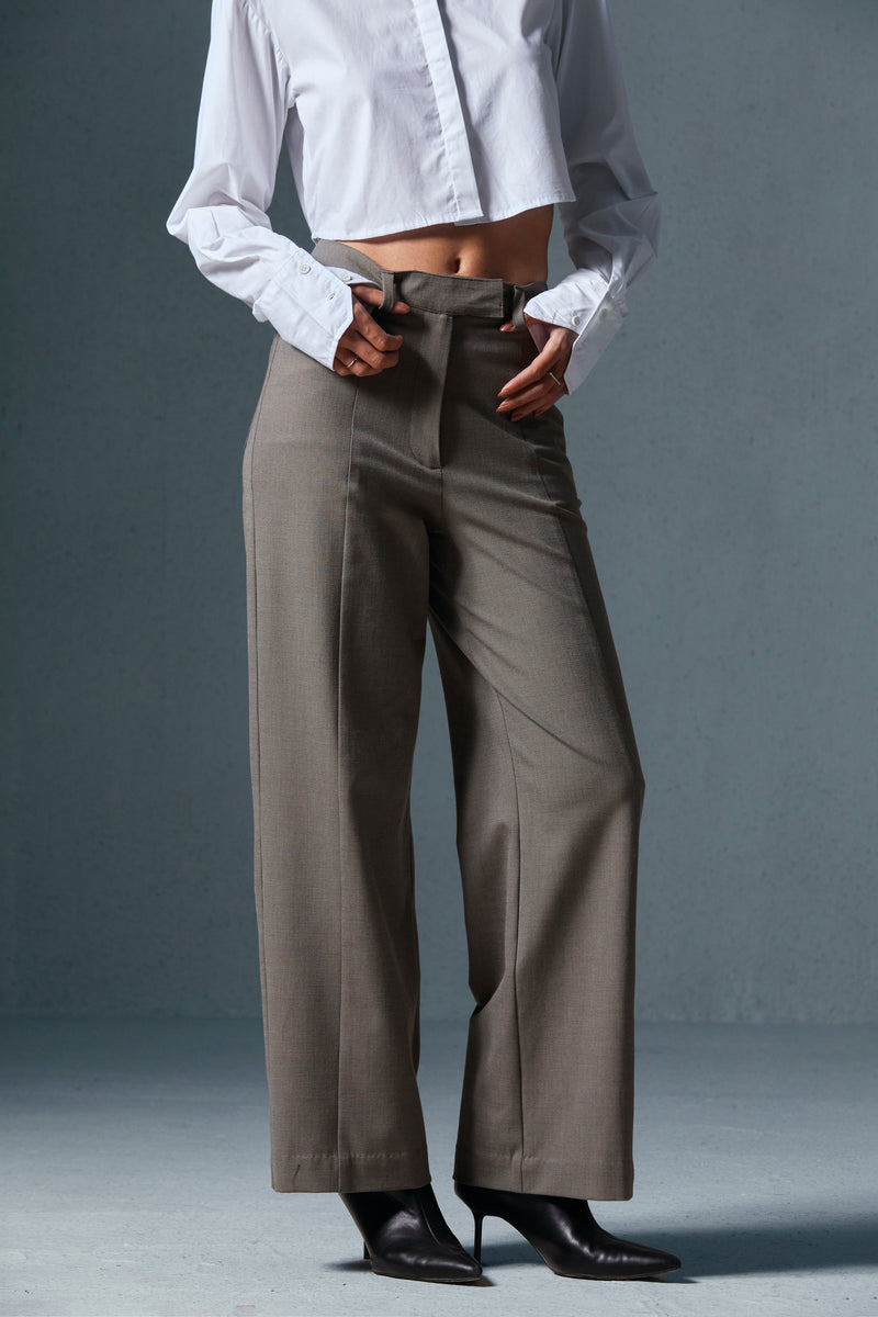 Panelled Straight Trousers