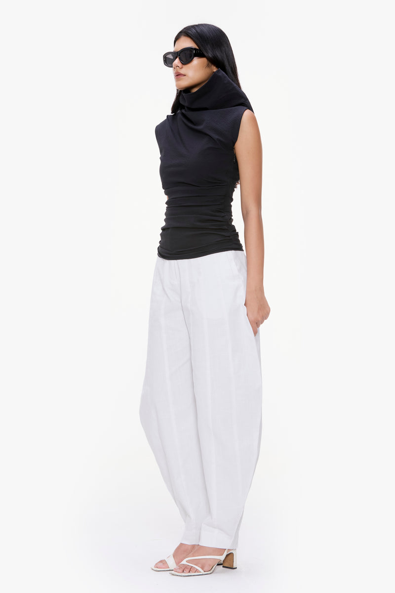 Asymmetrical Pleated Top