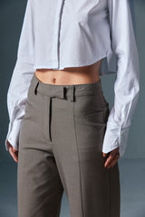 Panelled Straight Trousers