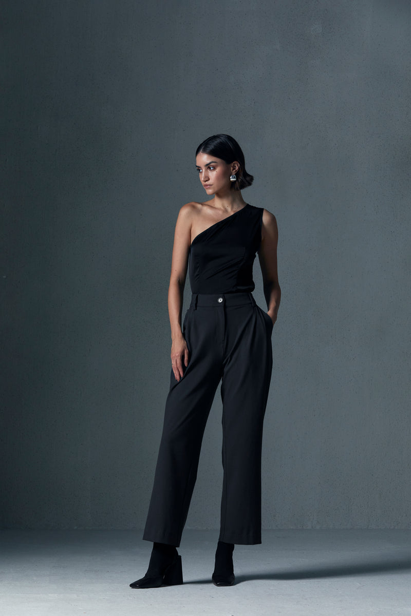 Elasticated Pleated Trousers