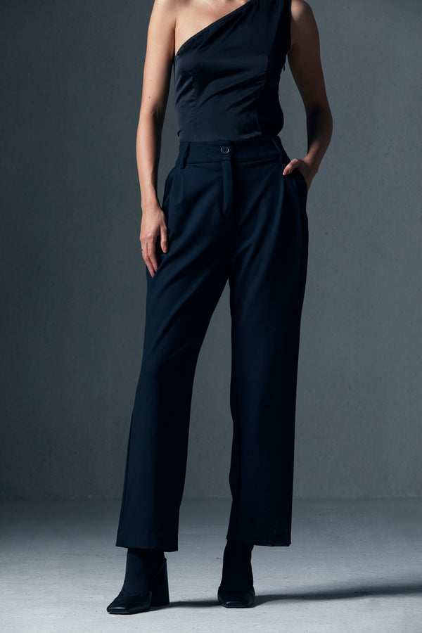 Elasticated Pleated Trousers