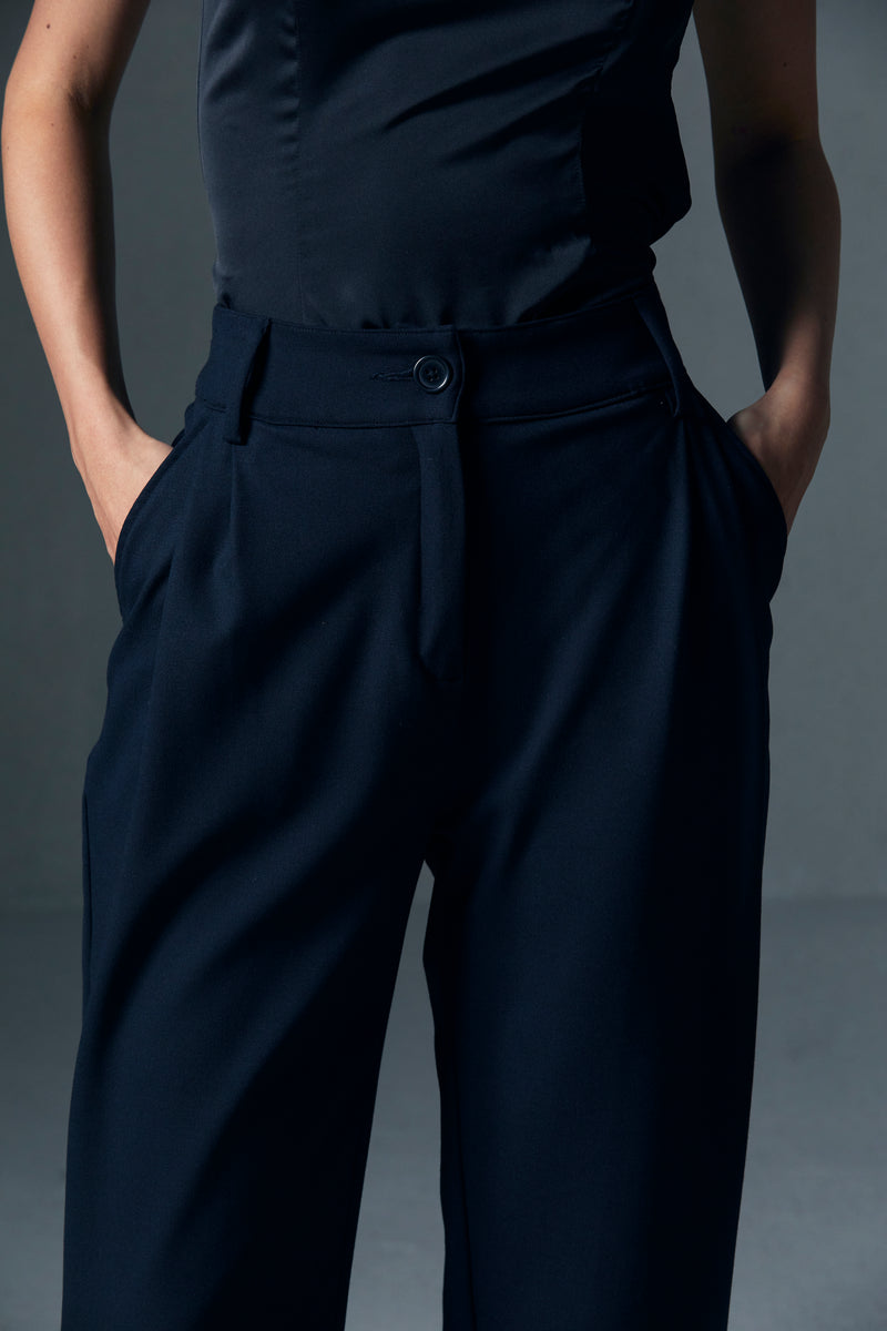 Elasticated Pleated Trousers