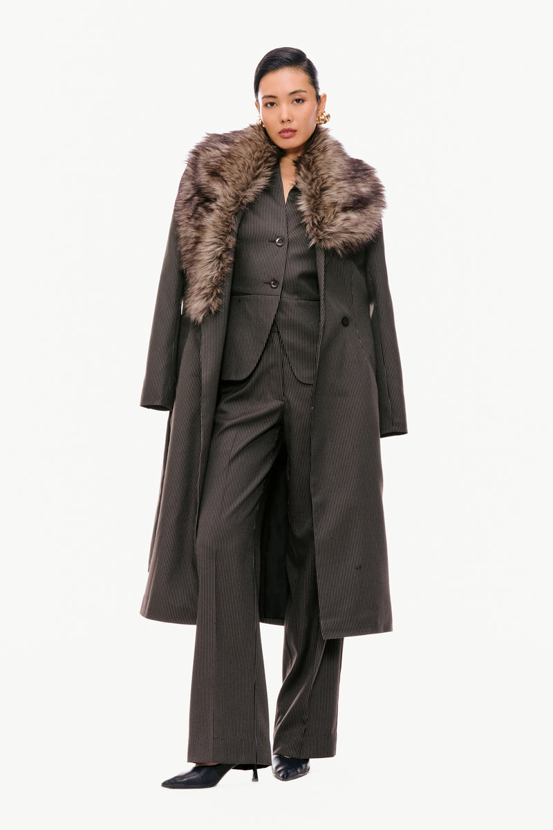 Modular Fur-Trimmed Coat