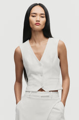 Cropped Tailored Waistcoat