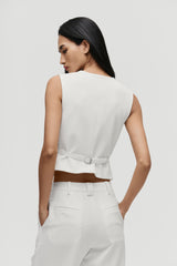 Cropped Tailored Waistcoat