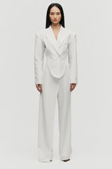 Tail-Hem Tuxedo Blazer