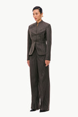 Darted Pinstripe Suit