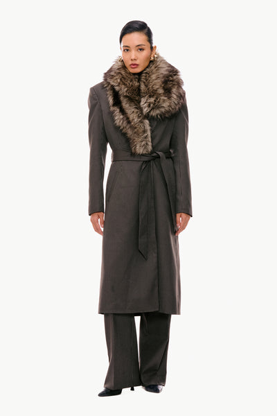 Modular Fur-Trimmed Coat