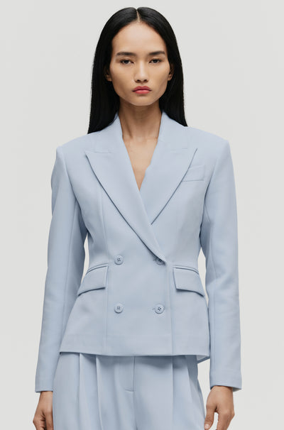 Double-Breasted Short Blazer